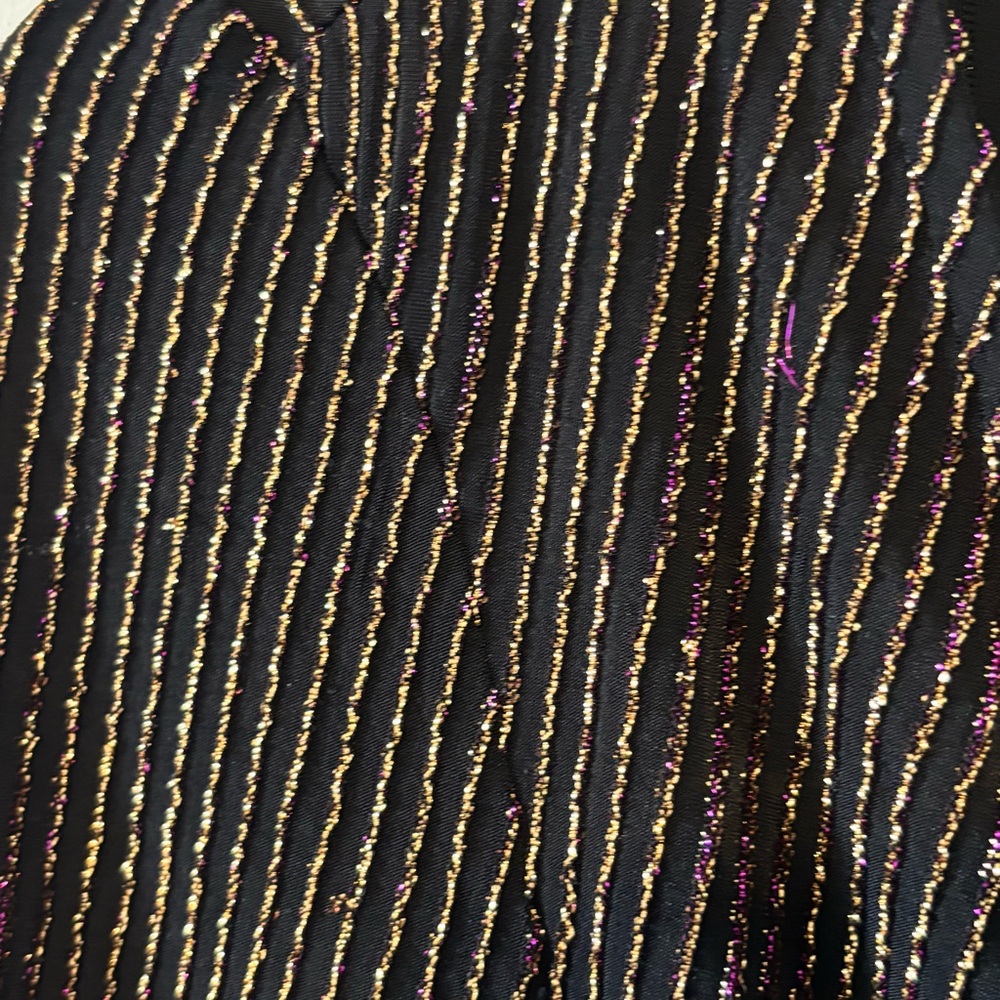 TOPSHOP Glitter Metallic Stripe Wrap Romper - Picture 4 of 9
